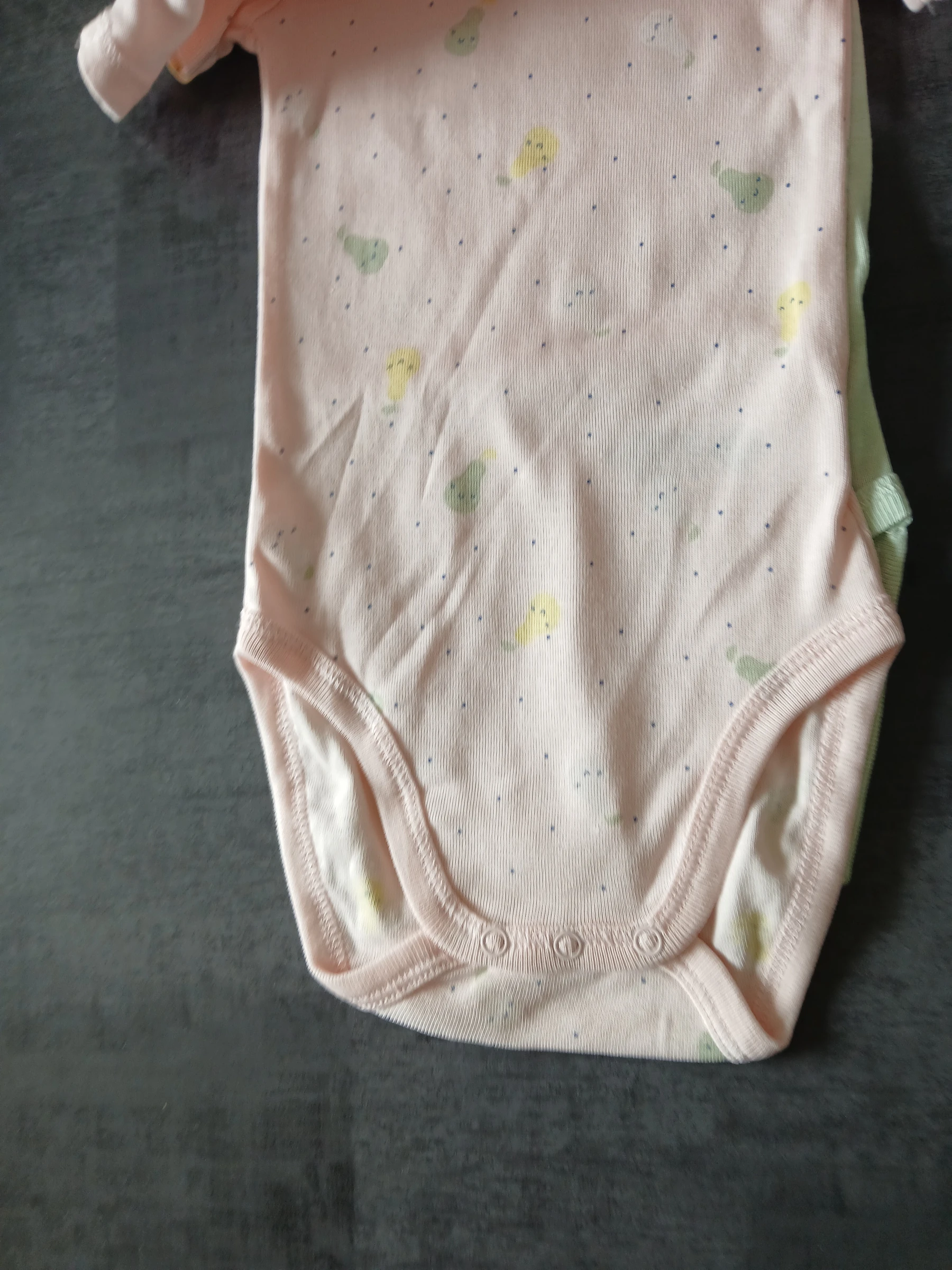 lot of 3 short-sleeved girl bodysuits tex baby 71 cm 9 months – photo 3